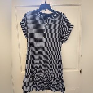 Tommy Hilfiger stripe dress with flutter buttom